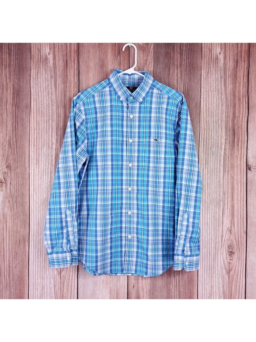 NWT Vineyard Vines Mens Medium Gibbs Hill Plaid Classic Fit Tucker Shirt